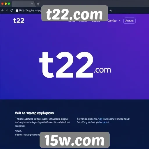 Análise da interface de usuário do site t22.com